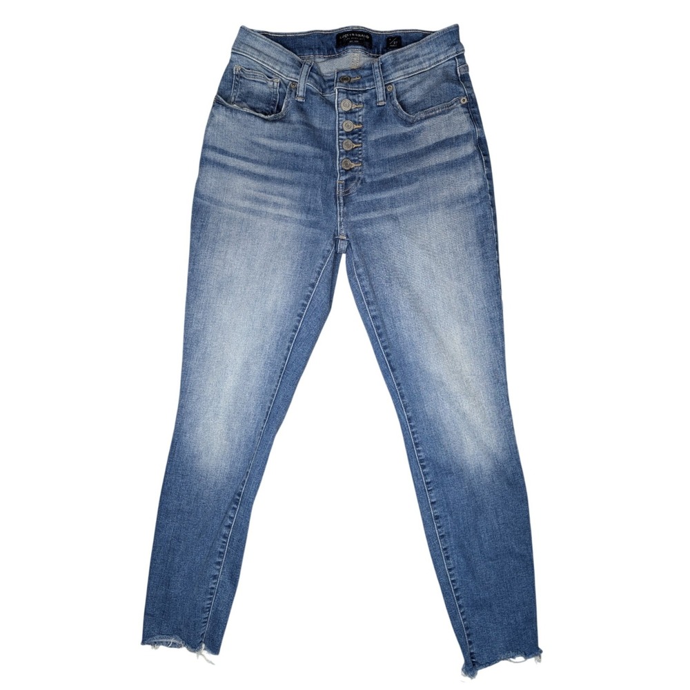 Lucky Brand US 4 / 27 Blue High Rise Skinny Button Fly Denim Jeans